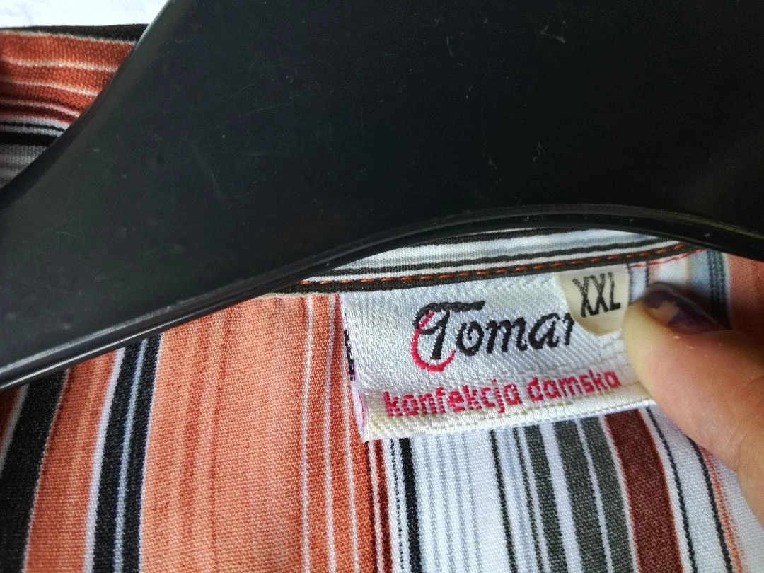 Vloeiende gestreepte tuniek/hemd Oranje/Bruin/Wit/Grijs maat XXL – photo 2